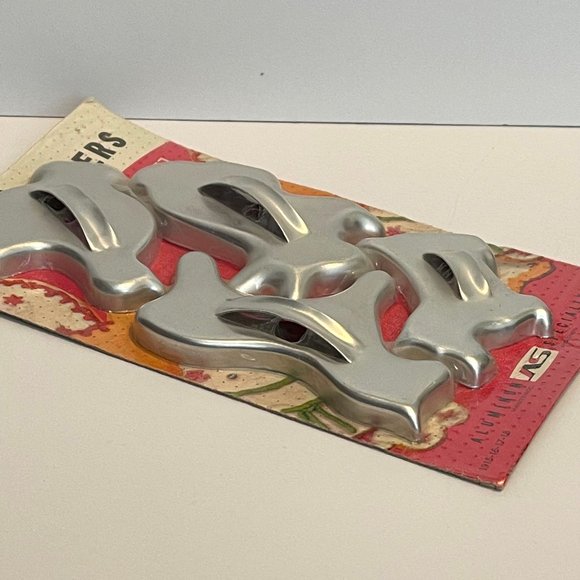 Vintage Metal  Cookie Cutters Animals Horse Chicken Rabbit Scottie Dog NIP - Picture 3 of 4